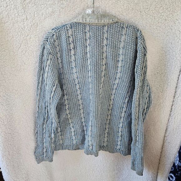 BLUE WILLIS Button Cardigan 100% Cotton Sweater Size Large - Picture 6 of 6